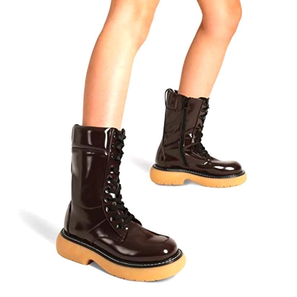 (A-4807)  DREAM PAIRS Women's Platform Combat Boots Sz 9.5